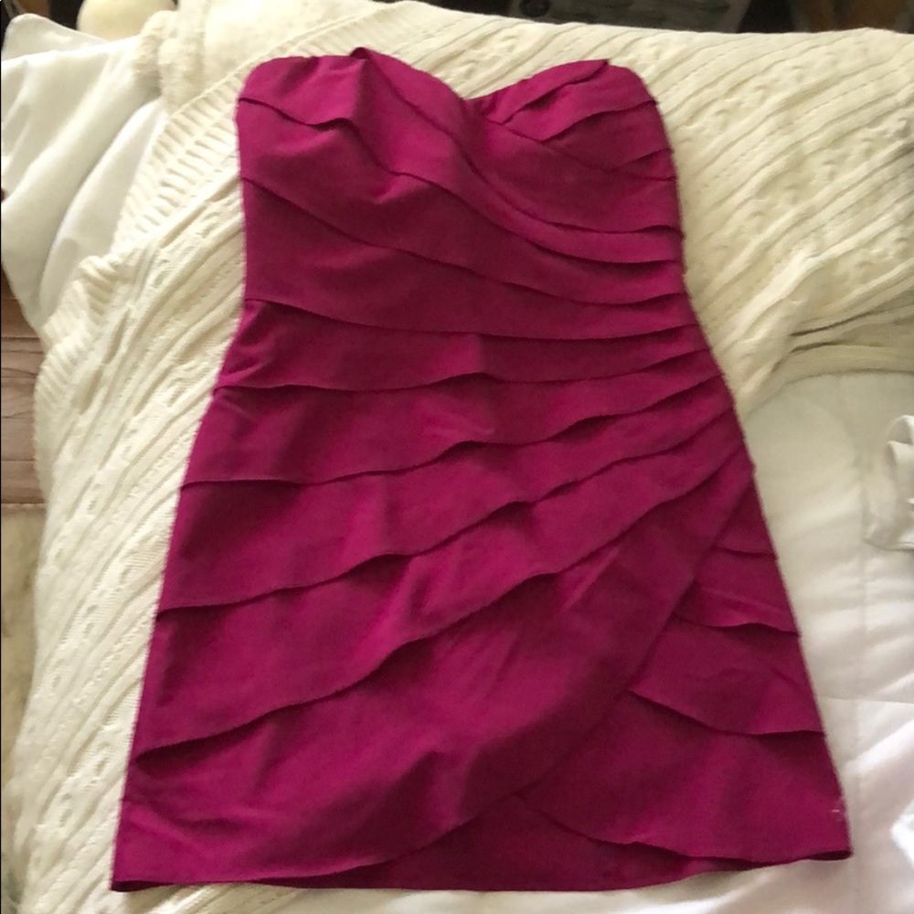 Mini layered strapless dress